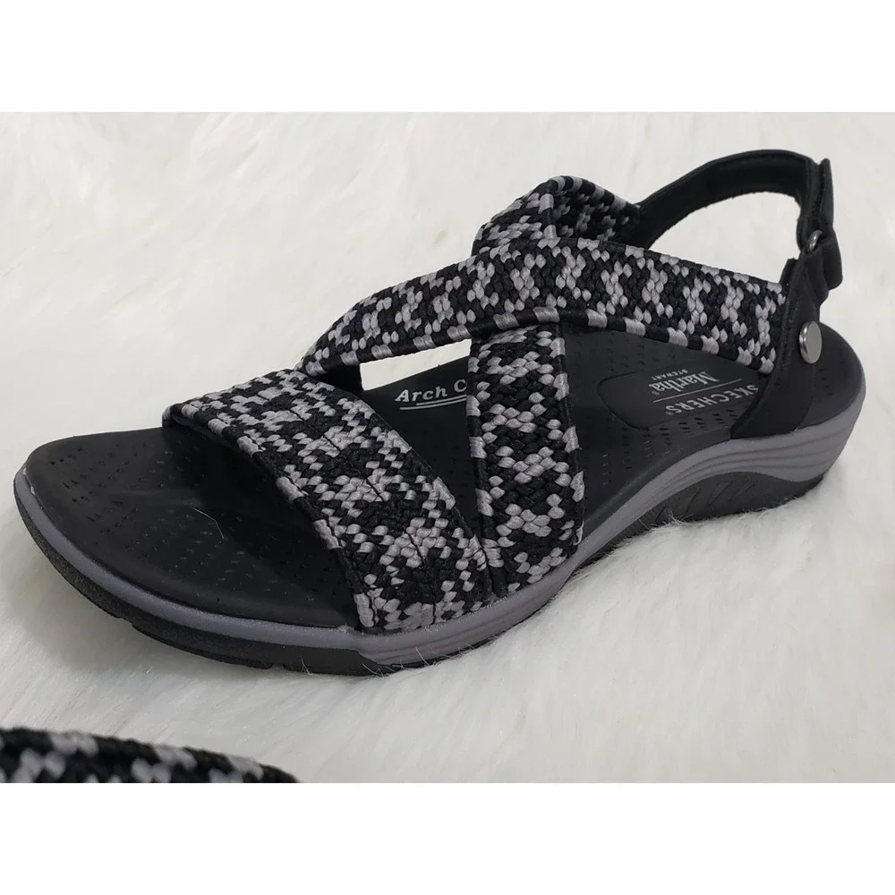 NEW NO BOX 7.5 Skechers Martha Stewart Reggae Cup Coastal‎ Trail Black fisherman
